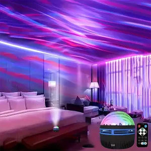 Aurora Starry Galaxy Dreams Northern Glow Night Light Projector LED Starry Sky Atmosphere Lighting Gift Bedside Nightlight Lamp