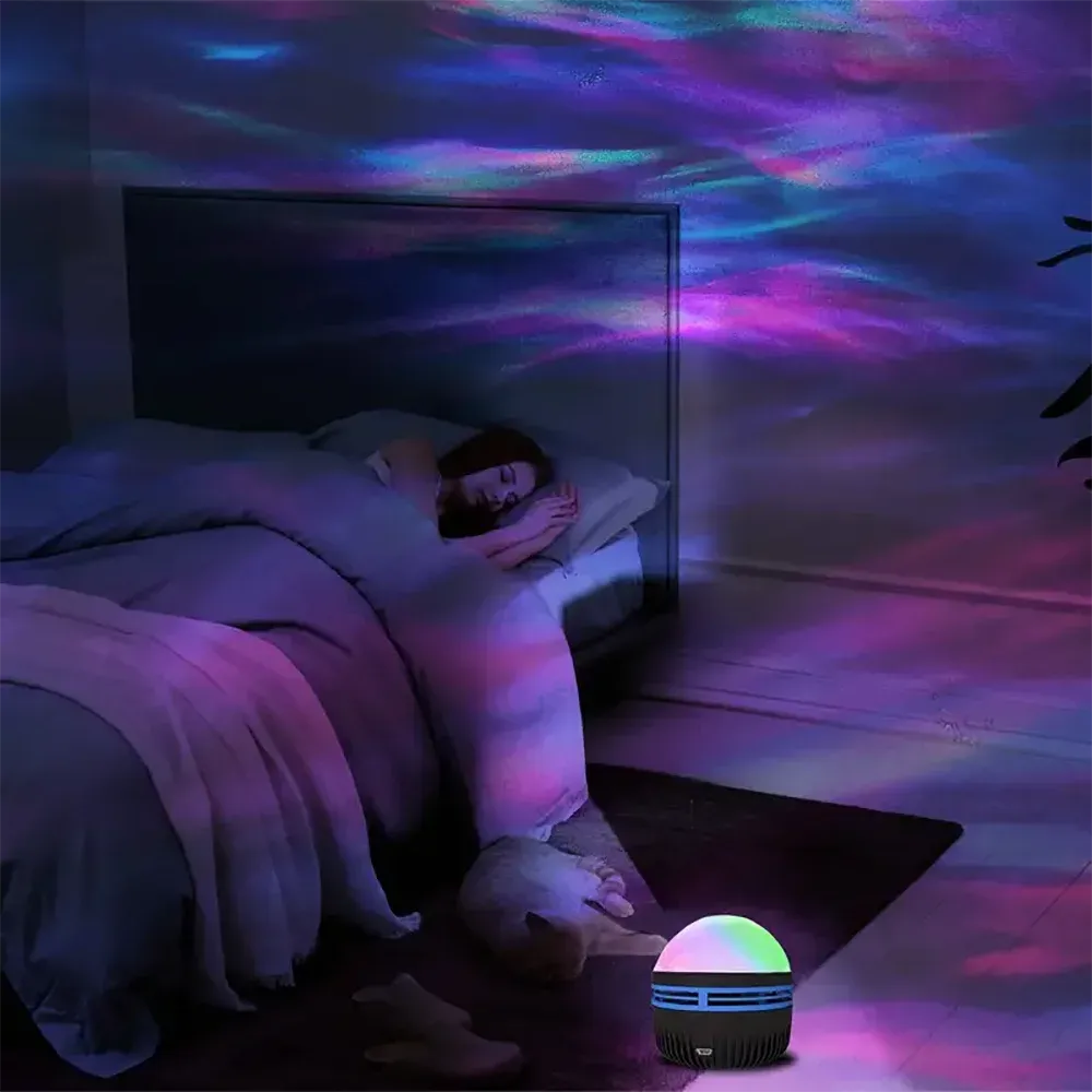Aurora Starry Galaxy Dreams Northern Glow Night Light Projector LED Starry Sky Atmosphere Lighting Gift Bedside Nightlight Lamp