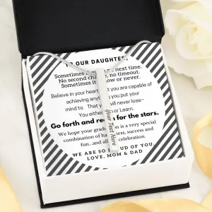 Believe in your heart-Vertical Stick Graduation Necklace for Daughter