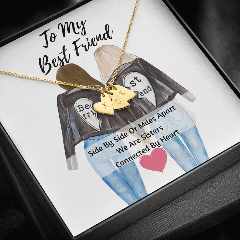 Best Friend Hearts Necklace- We Are Sisters