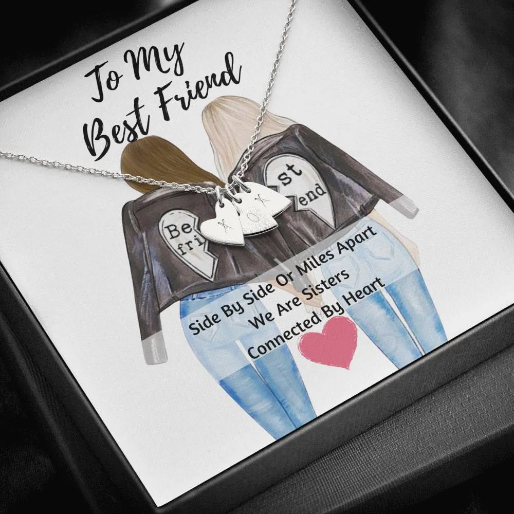 Best Friend Hearts Necklace- We Are Sisters