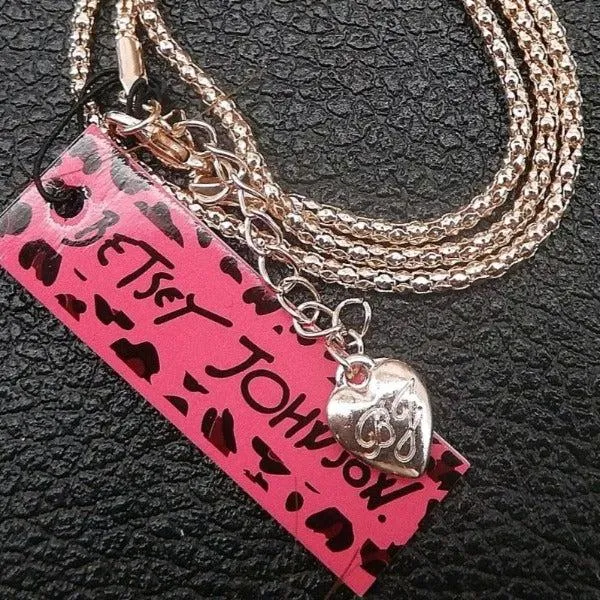 Betsey Johnson Jeweled Crown Blue Gem Pendant Necklace