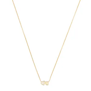 Bezel Set Moi Et Toi Diamond Necklace
