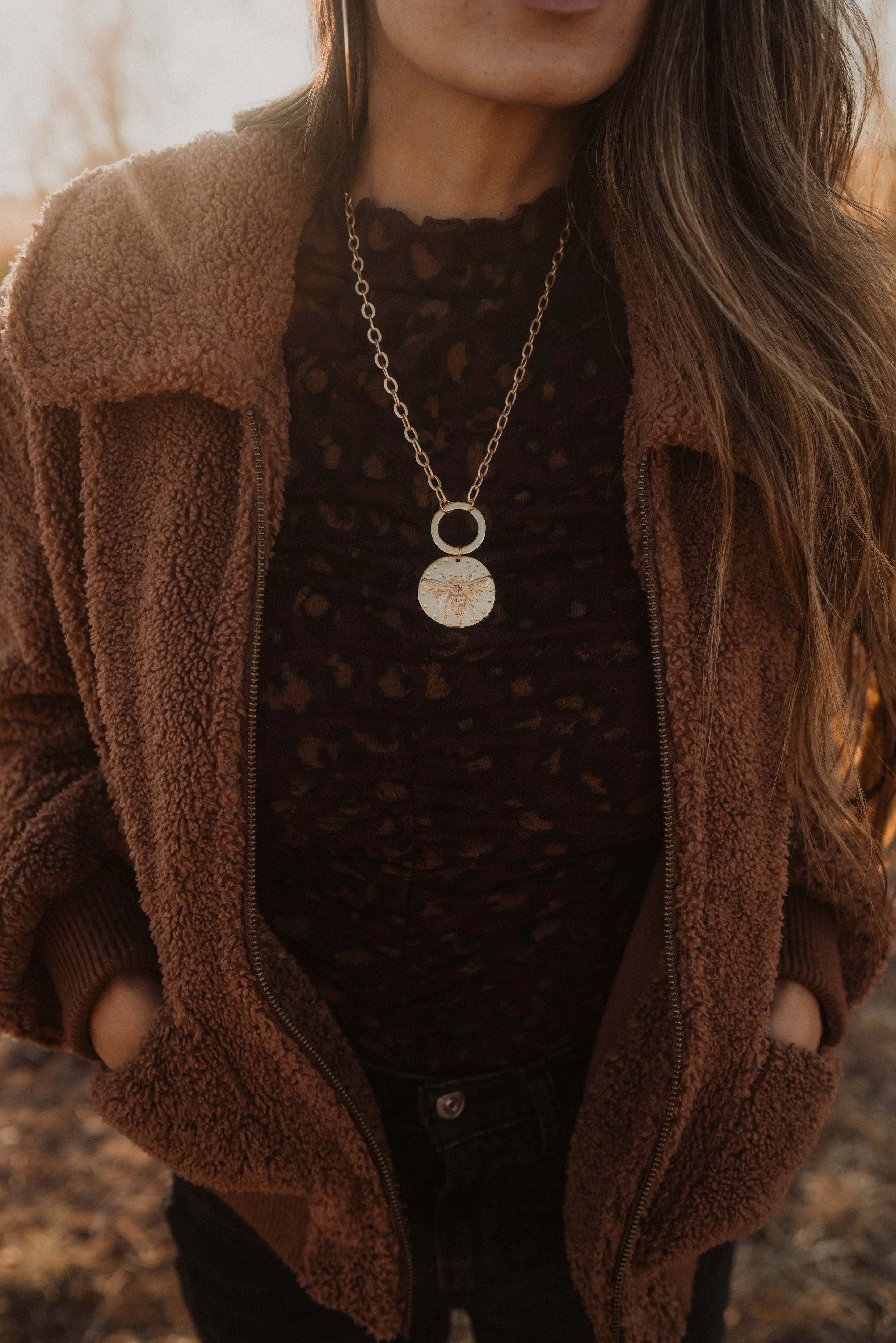 Big Gold Bee Necklace | #1 - FINAL SALE