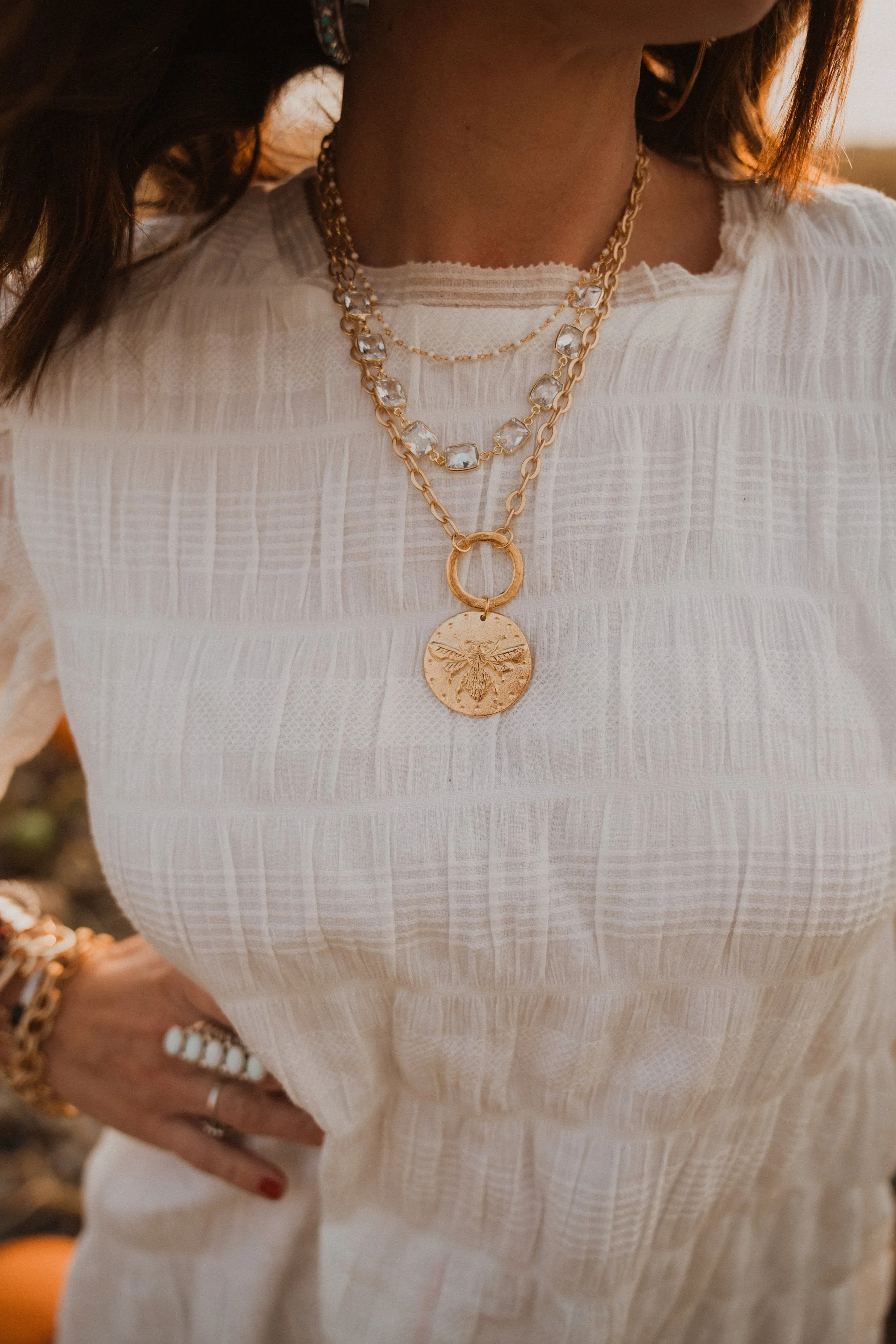 Big Gold Bee Necklace | #1 - FINAL SALE