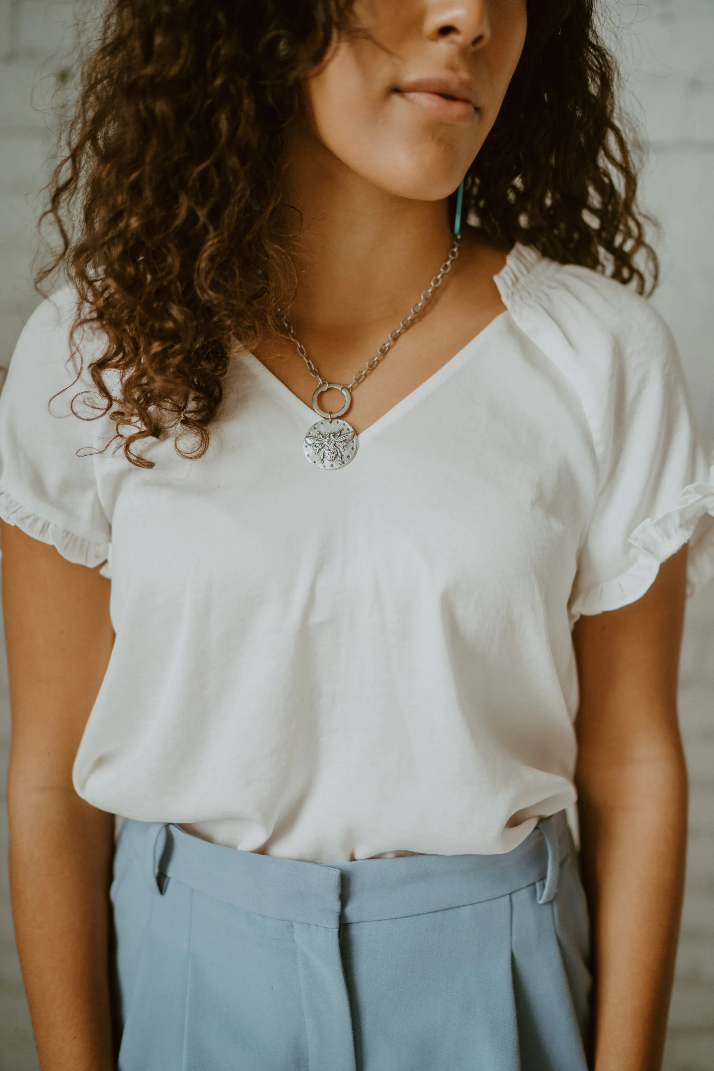 Big Silver Bee Necklace | #2 - FINAL SALE
