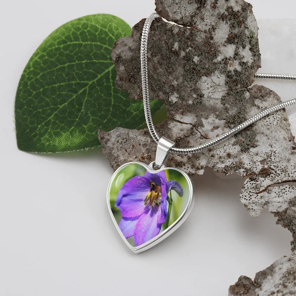 Birth Flower-July Larkspur Necklace