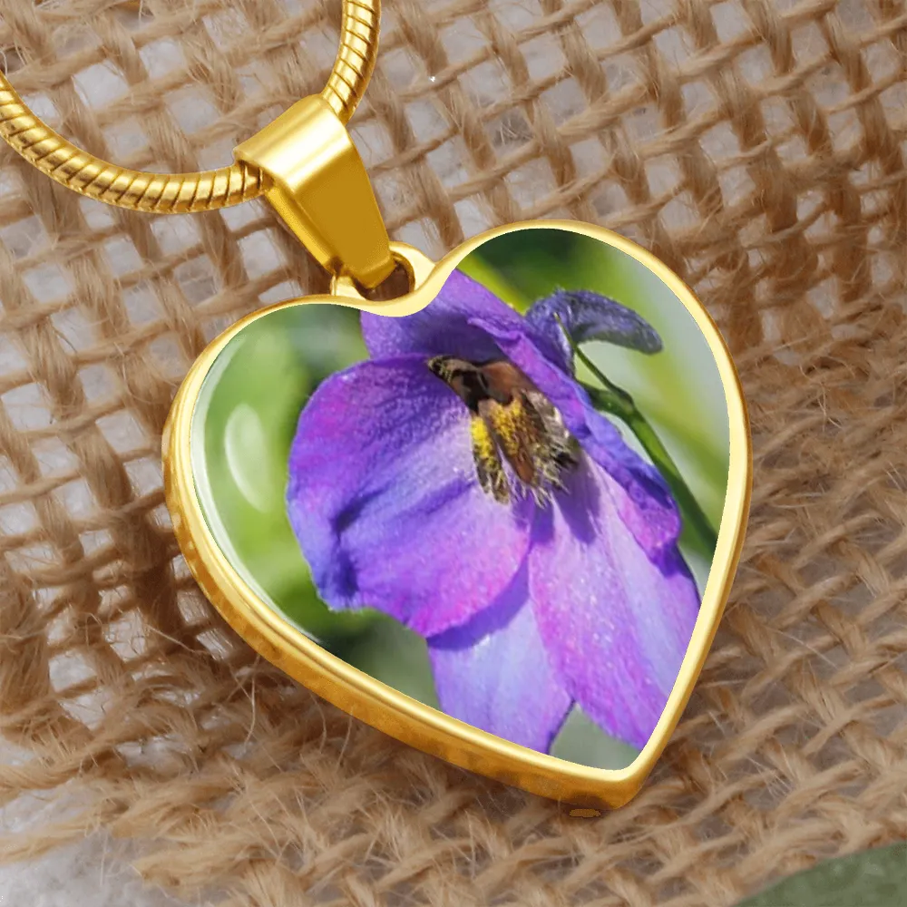 Birth Flower-July Larkspur Necklace
