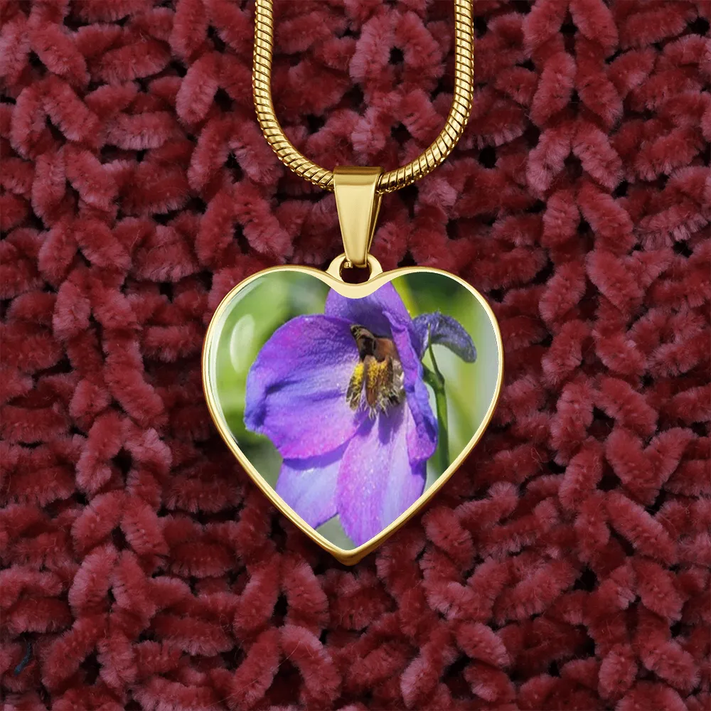 Birth Flower-July Larkspur Necklace