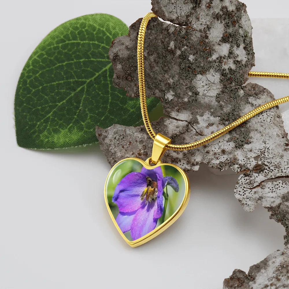 Birth Flower-July Larkspur Necklace