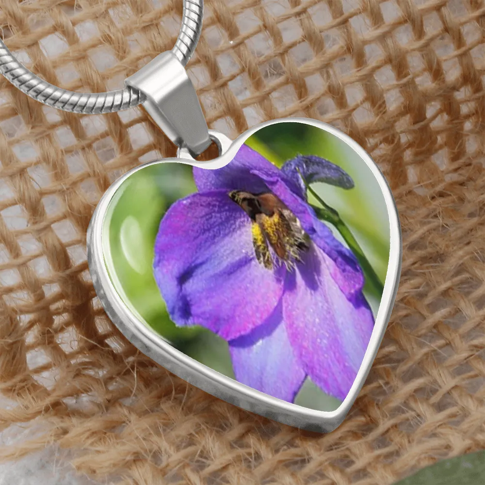 Birth Flower-July Larkspur Necklace