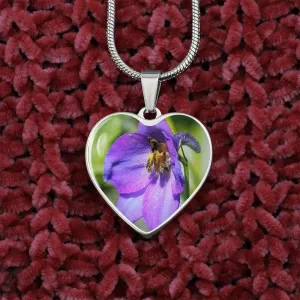 Birth Flower-July Larkspur Necklace