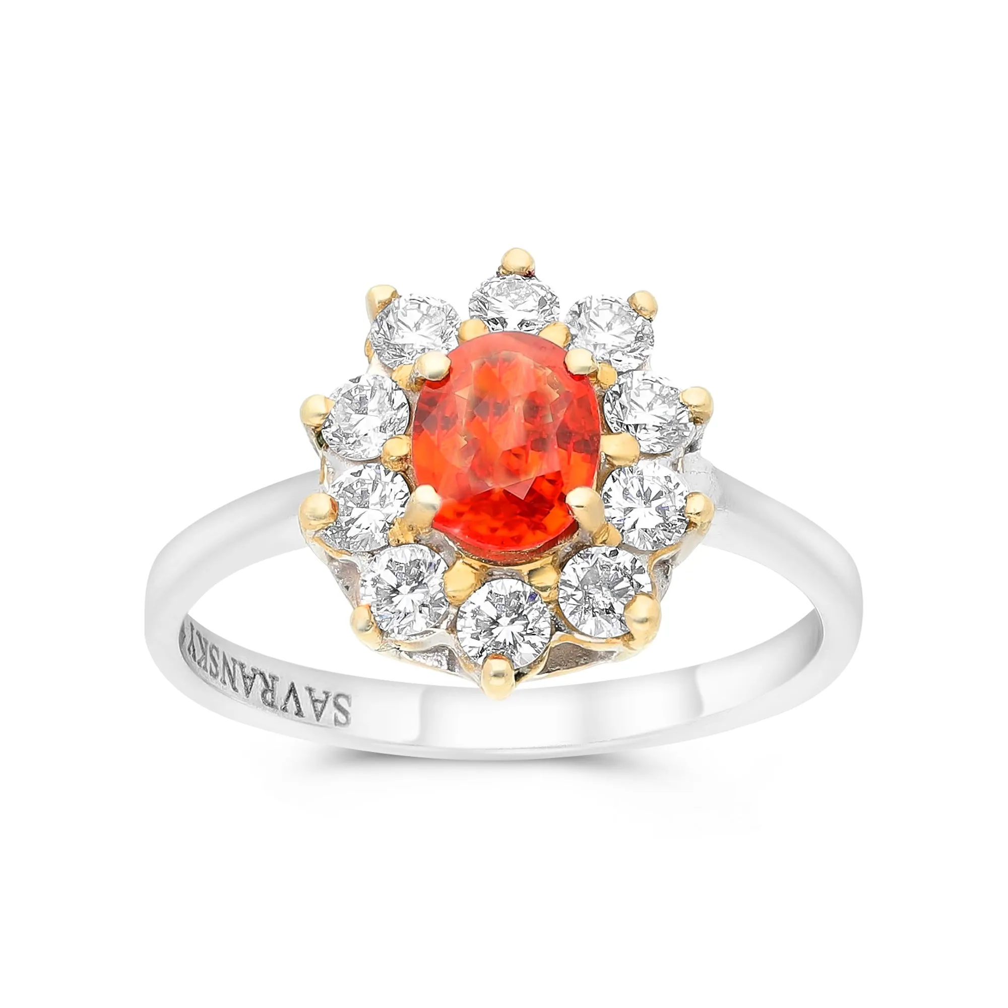 Birthstone Sapphire Flower Shaped Ring - 1.27 Carat
