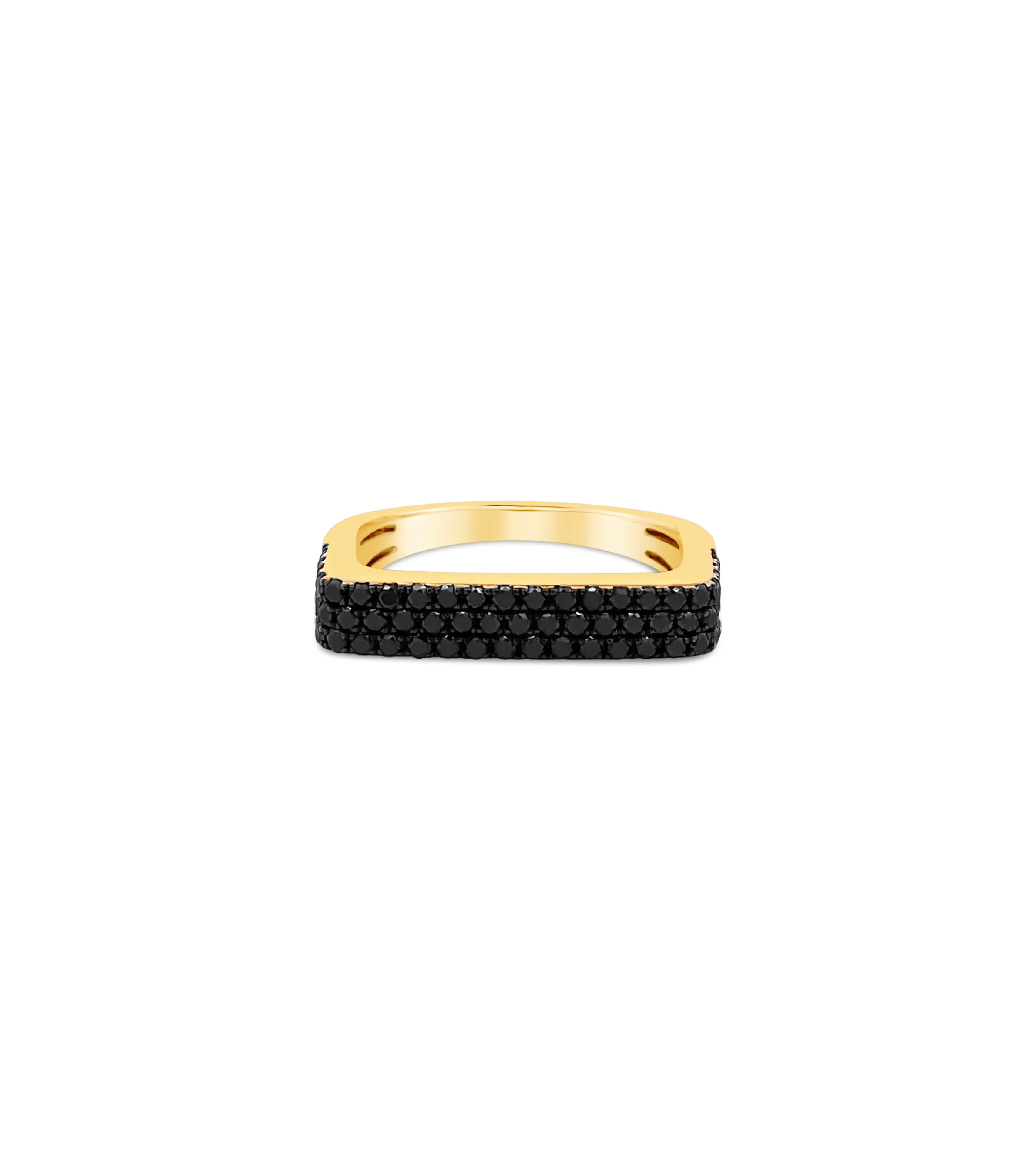 Black Diamond Square Ring