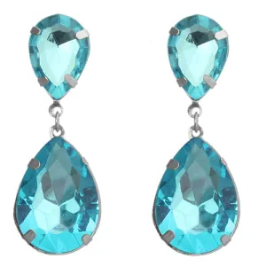 Blue Pear Shaped Gemstone Earrings