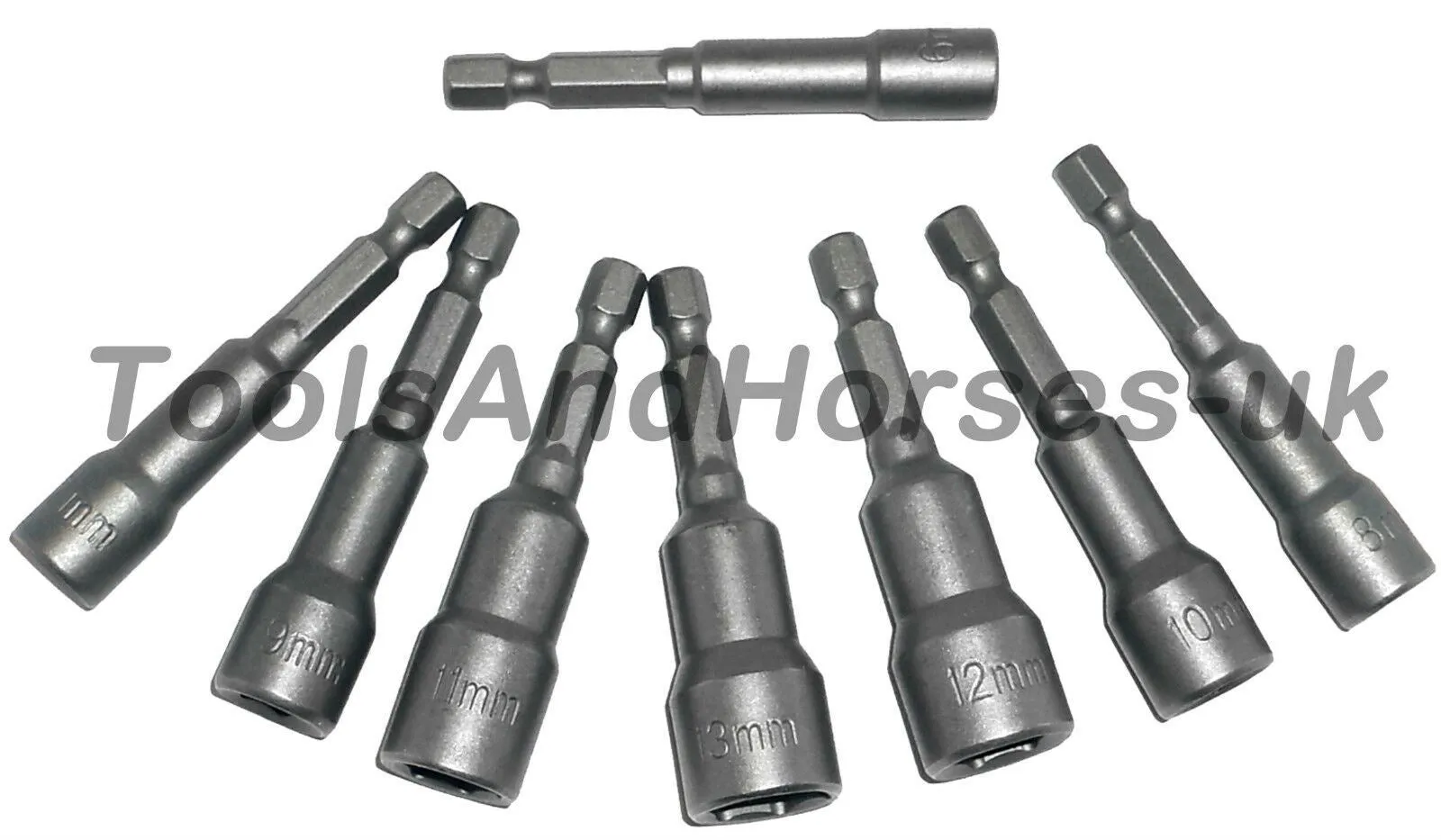 BLUESPOT 11PCS MAGNETIC NUT DRIVER & DRILL ADAPTER SET 6MM - 13MM