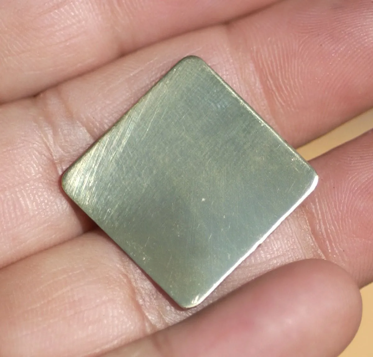 Brass 22g 20mm Square Blank Cutout for Metalworking Stamping Texturing