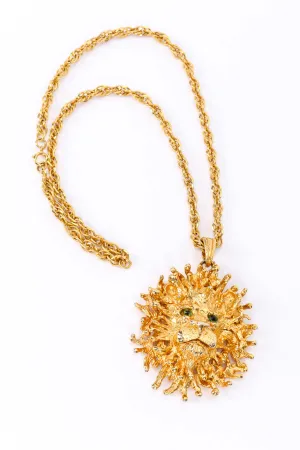 Brutalist Lion Head Necklace