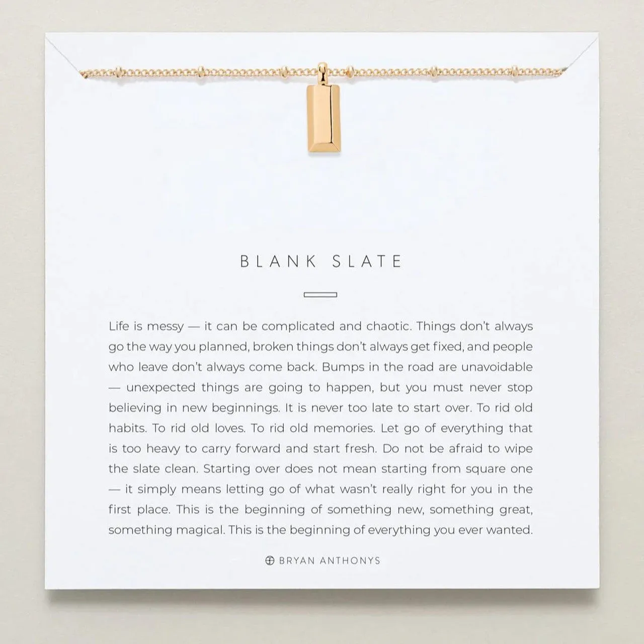 Bryan Anthony's Blank Slate Dogtag Necklace