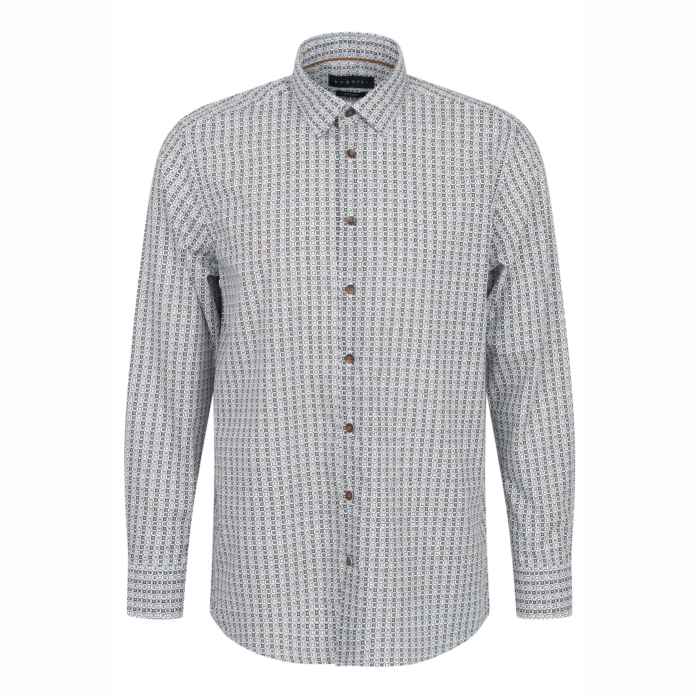 Bugatti Square Print L/S Shirt