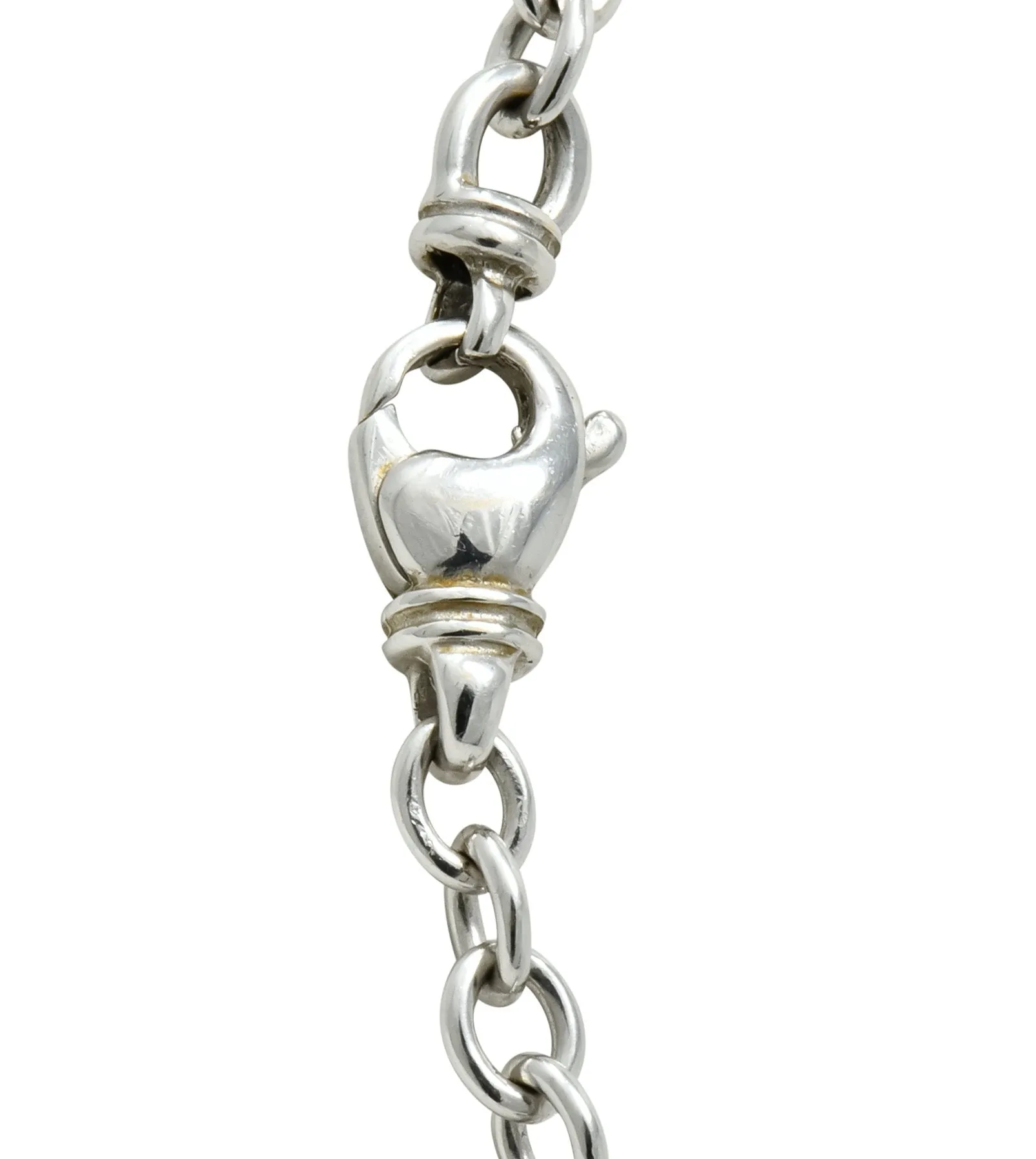 Bulgari 1.15 CTW Diamond Onyx 18 Karat White Gold Reversible Station Necklace