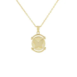 Butterfly Coin Necklace