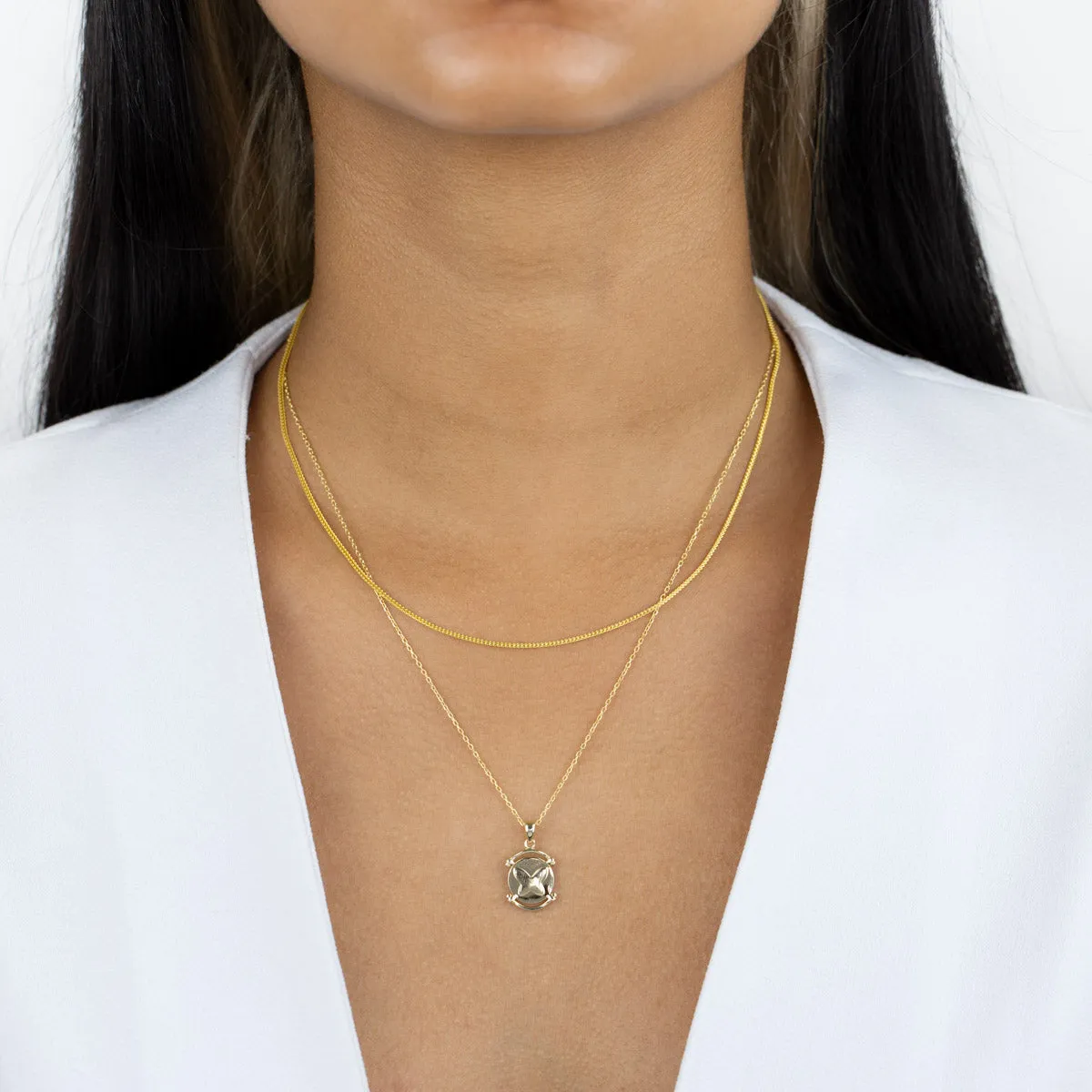 Butterfly Coin Necklace