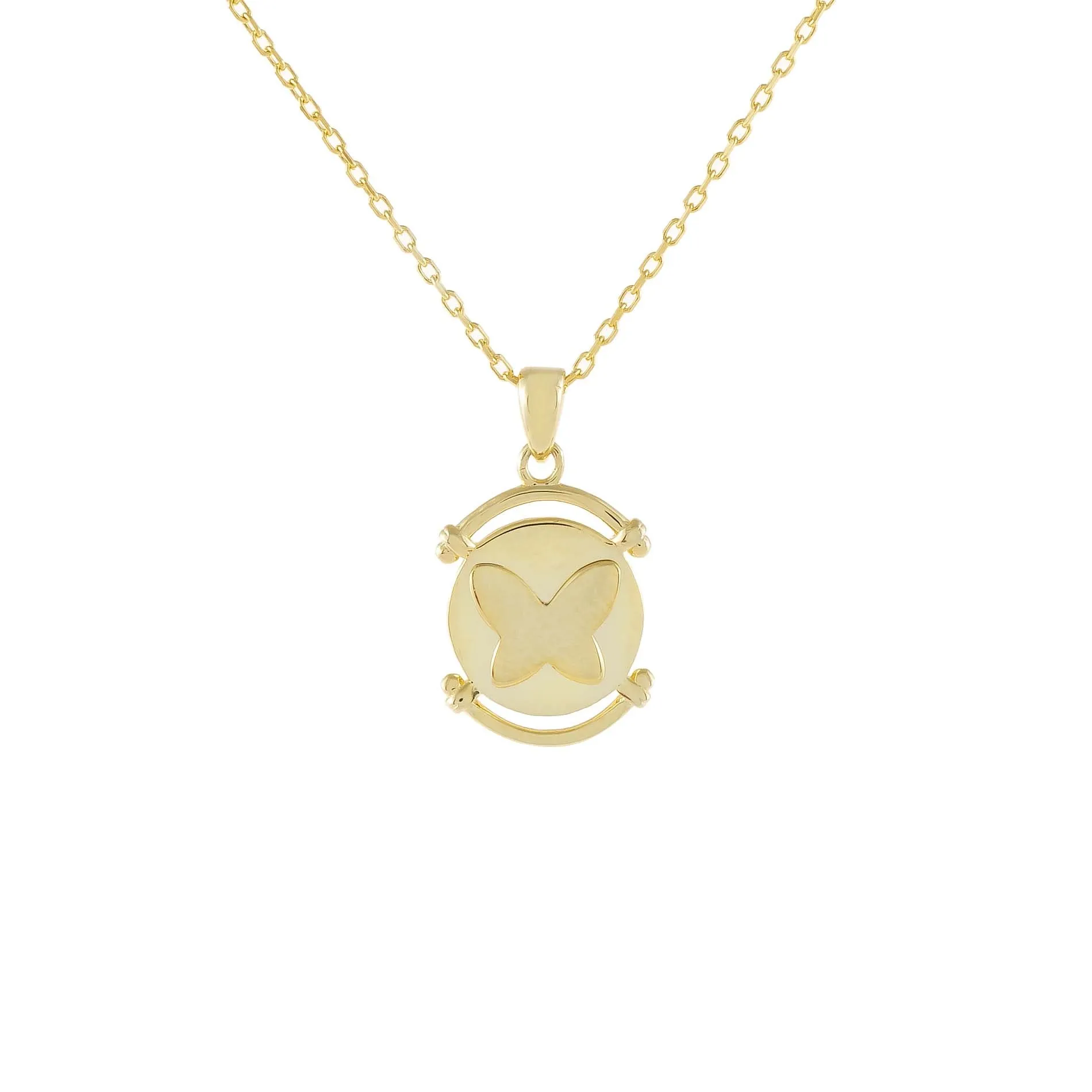 Butterfly Coin Necklace