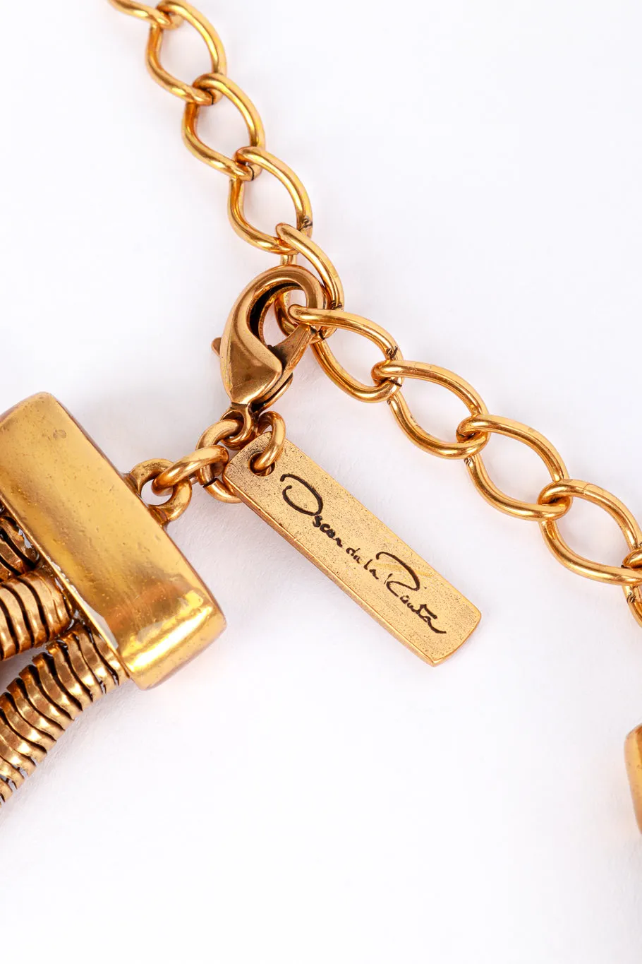 Cabochon Braid Chain Collar Necklace