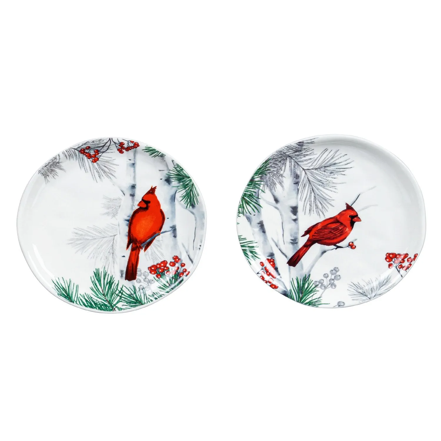 Ceramic 6'' Appetizer Plate,  Christmas Cadence, 2 Asst,3tsh7883