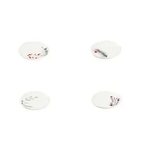 Ceramic, 6'' Appetizer Plate, Yuletide, Set of 4,3tsh7724