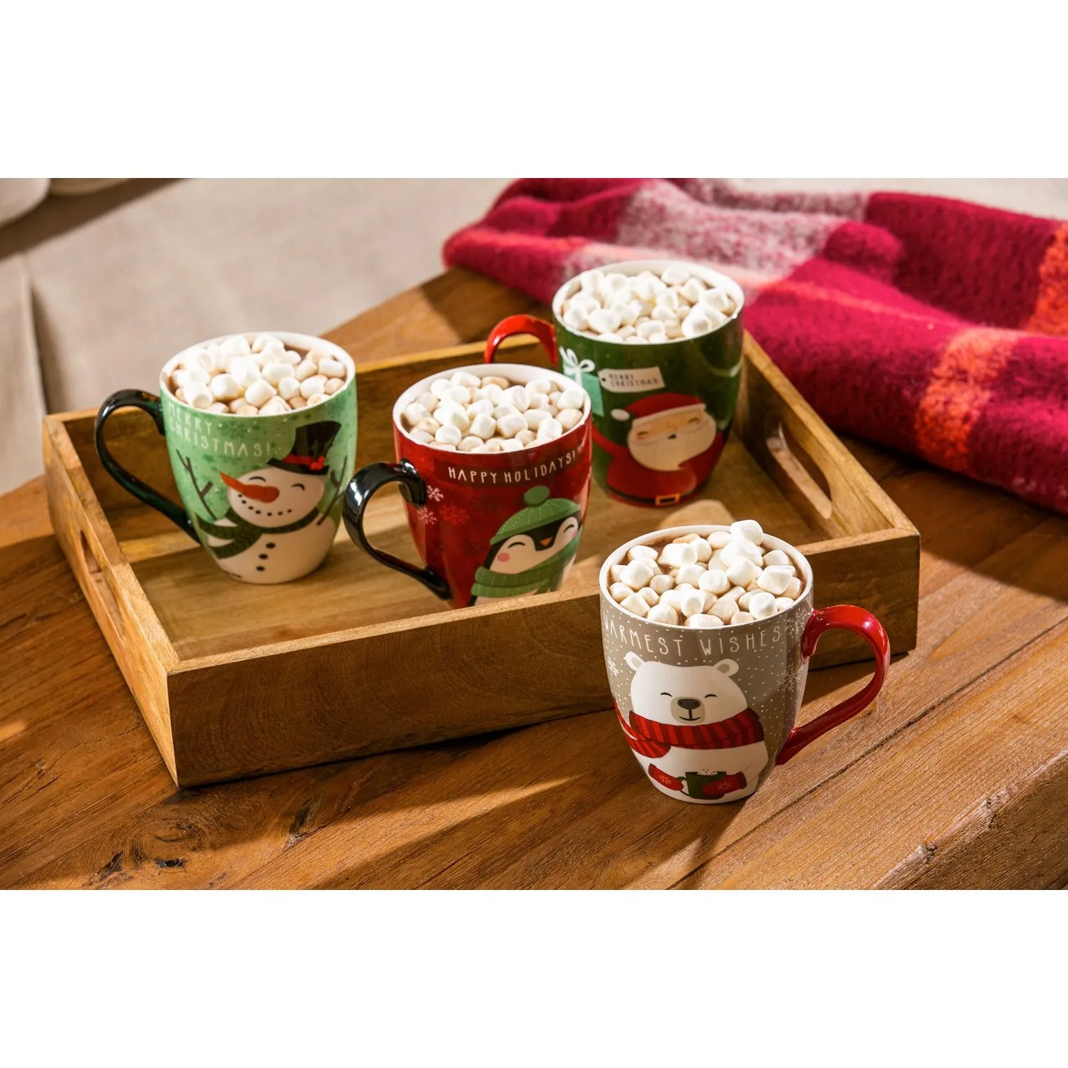 Ceramic Cup O' Java, 17 OZ, Warmest Greeting, 4 Asst,3mcf7174