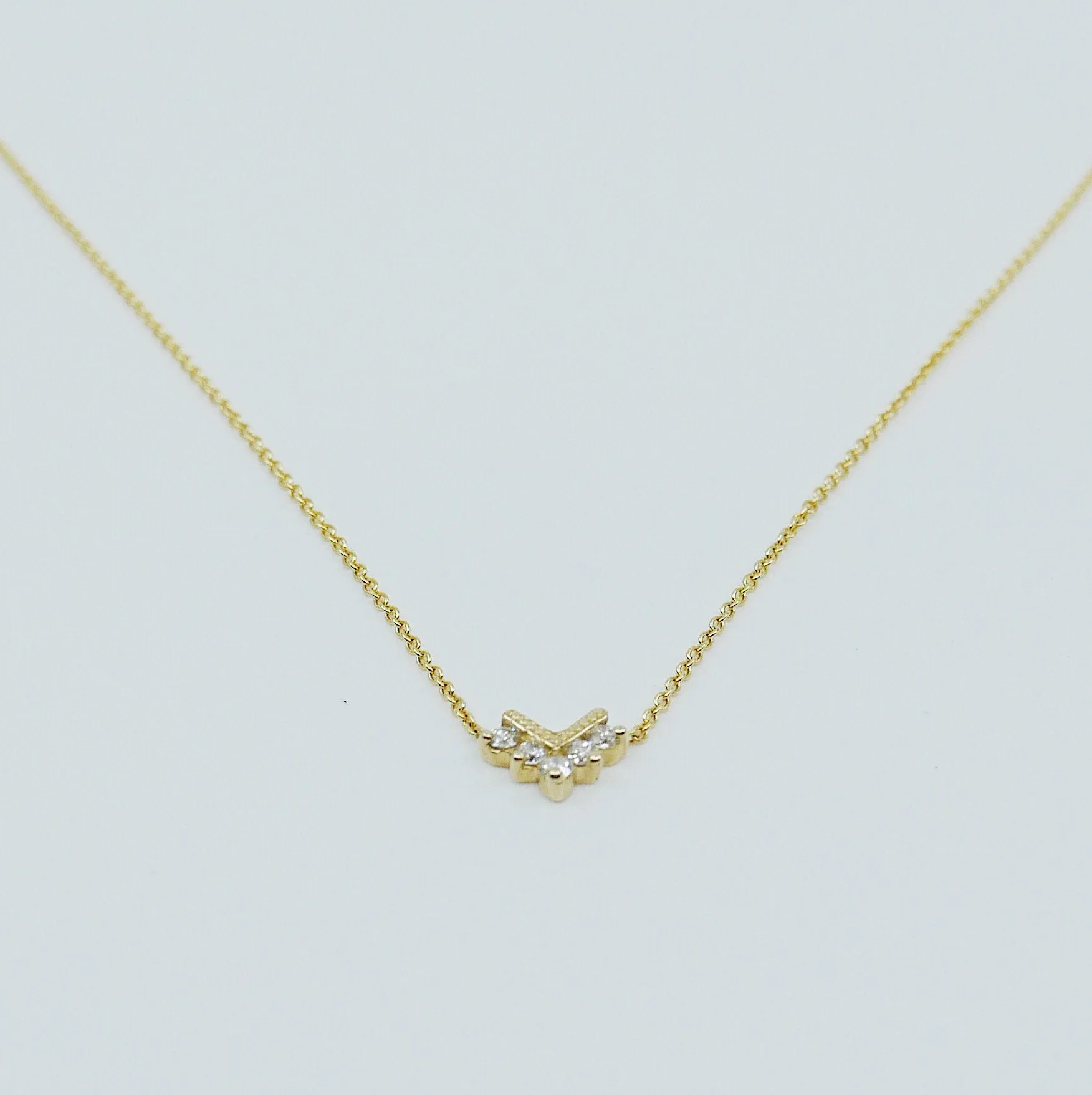 Chevron Diamond Necklace