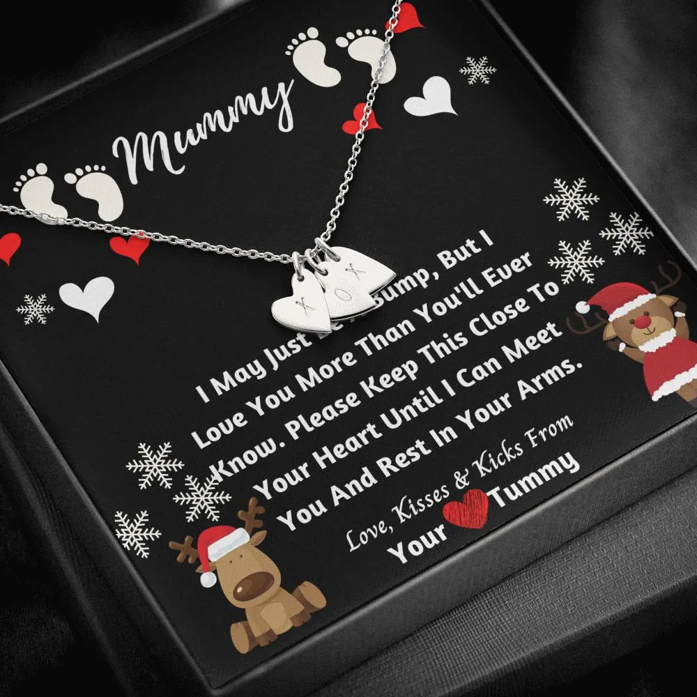 Christmas Mummy Hearts Necklace- Love From Bump