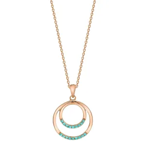 Circle of Life - 18K Rose Gold Natural Paraiba Tourmaline Pendant