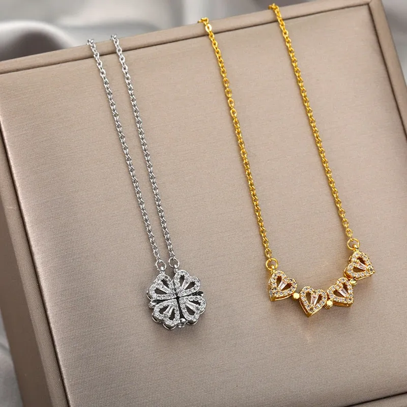 Clover Heart Necklace