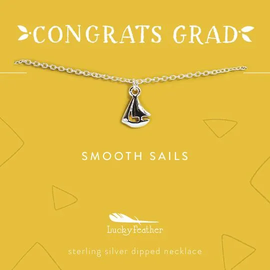 Congrats Grad Necklace - Smooth Sails