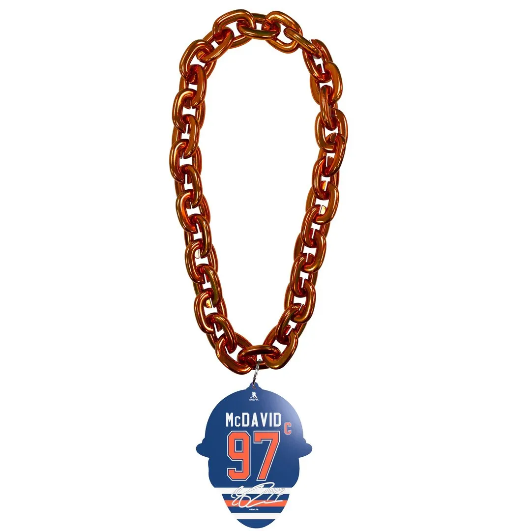 Connor McDavid Oilers Face Chain