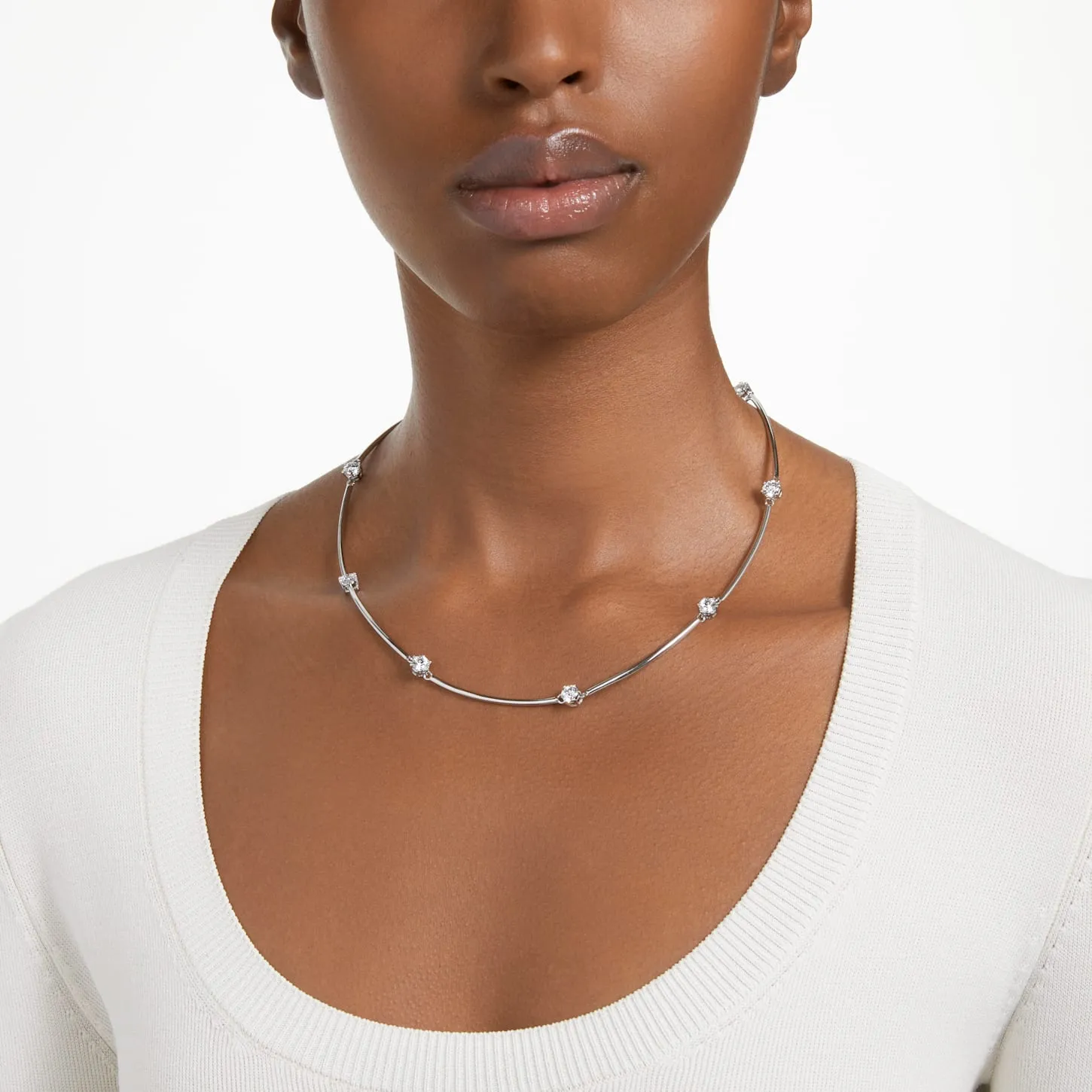Constella necklaceRound cut, White, Rhodium plated 5638699
