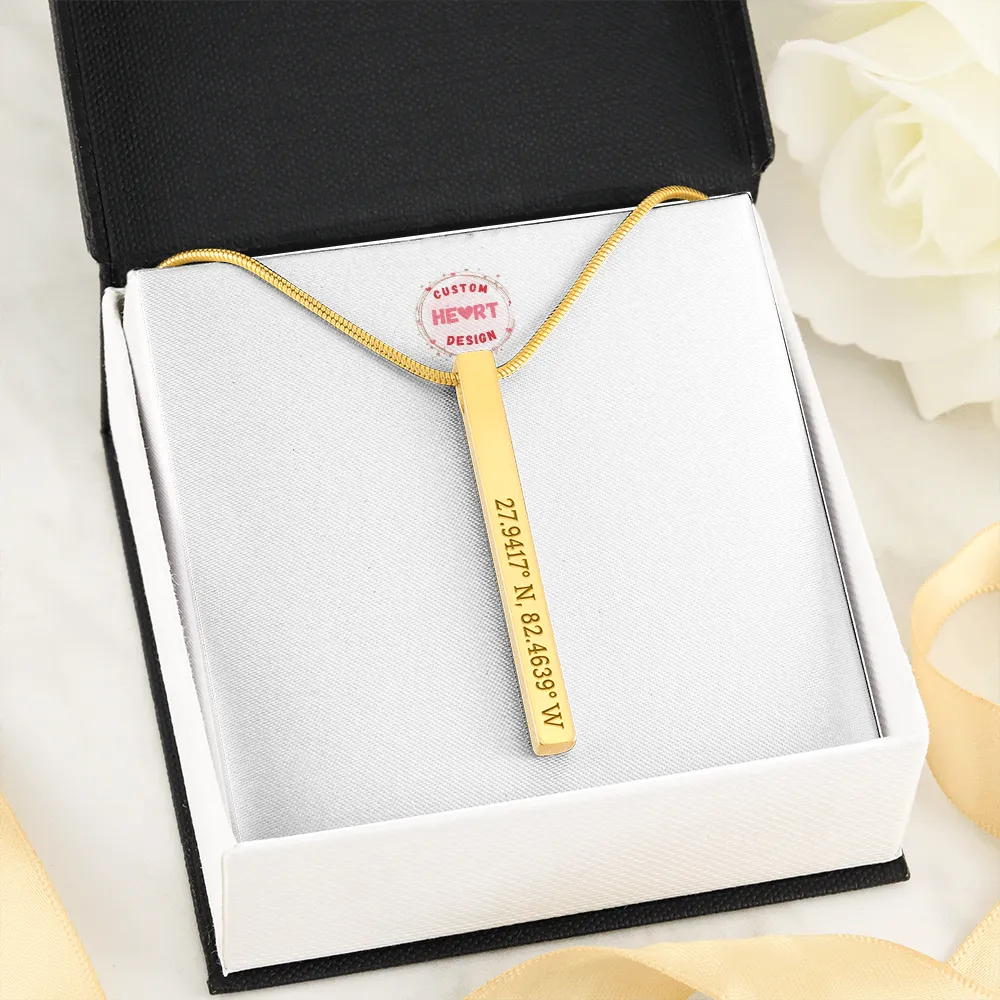 Coordinates Vertical Stick Necklace