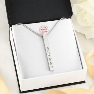 Coordinates Vertical Stick Necklace