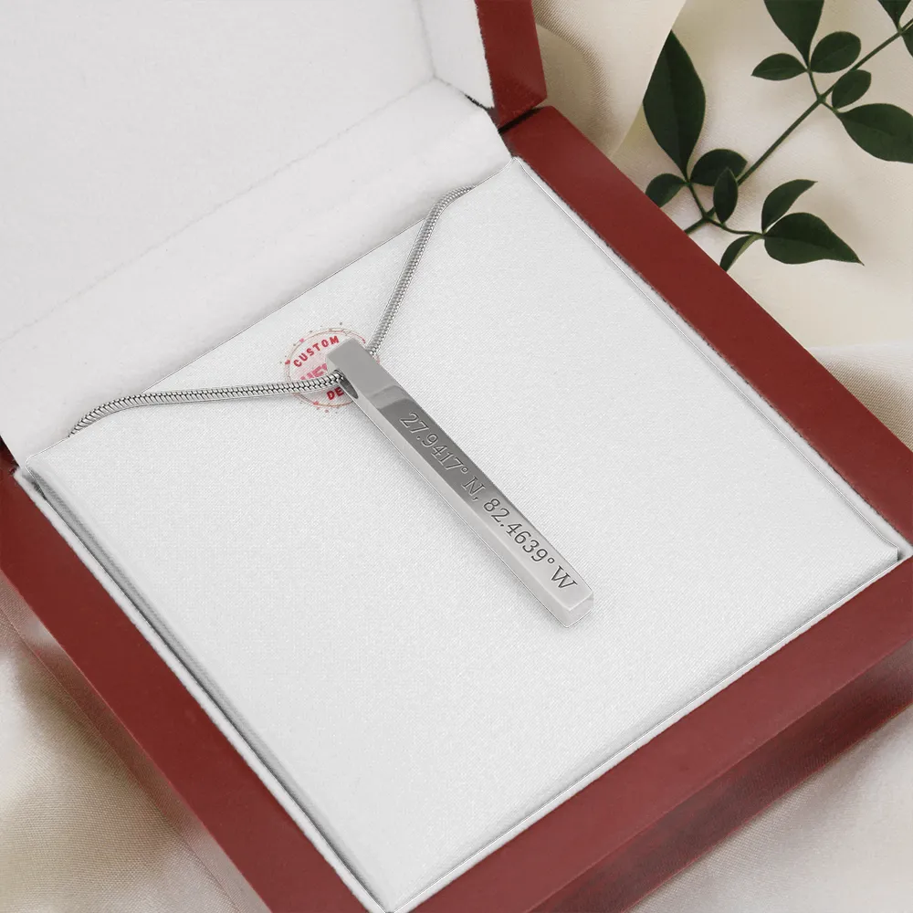 Coordinates Vertical Stick Necklace