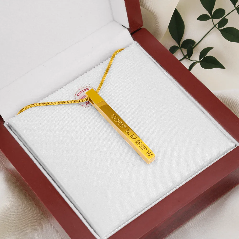 Coordinates Vertical Stick Necklace