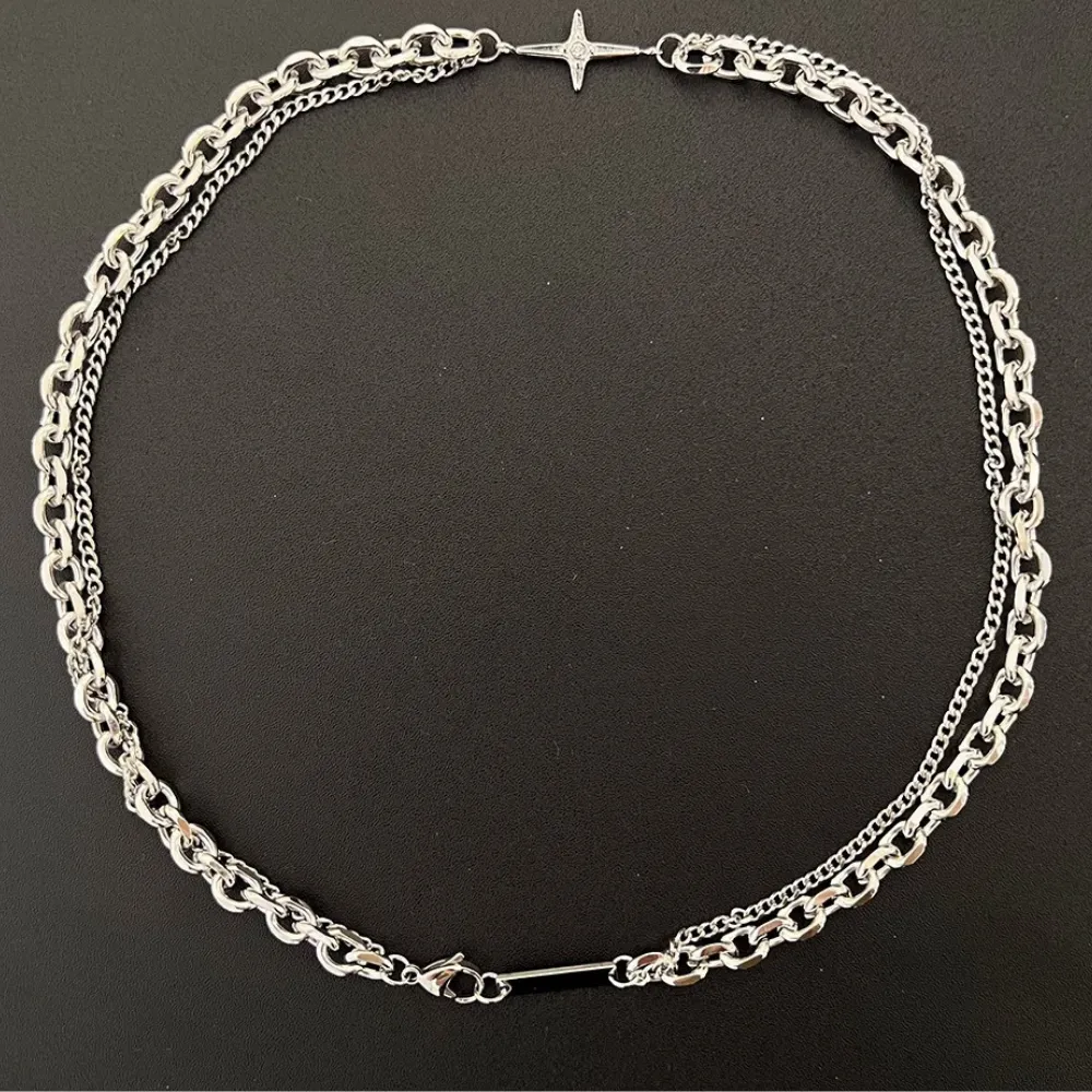 Cross Double-Layered Necklace