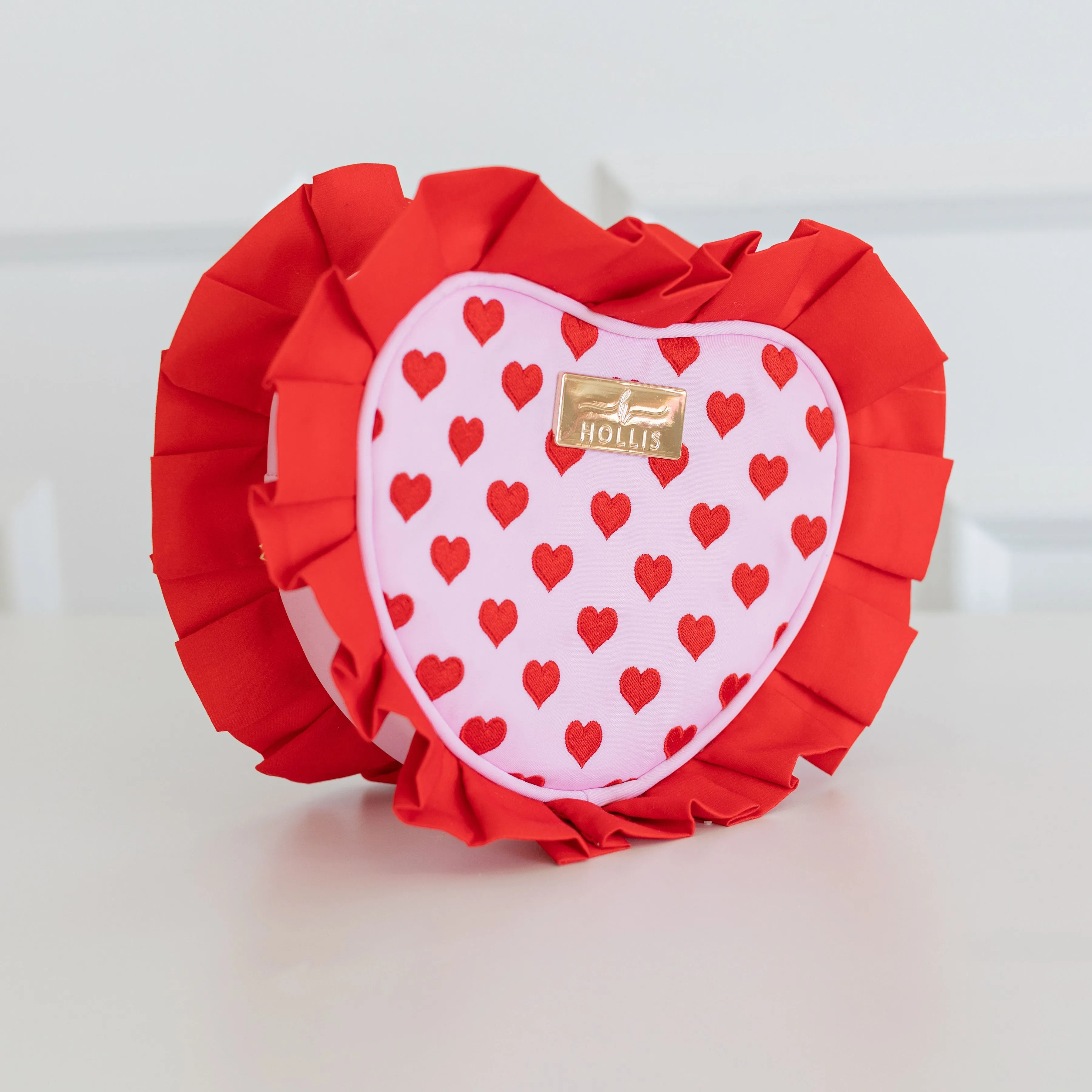 Cupid's Collection Heart Ruffle Pouch