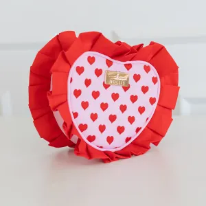 Cupid's Collection Heart Ruffle Pouch