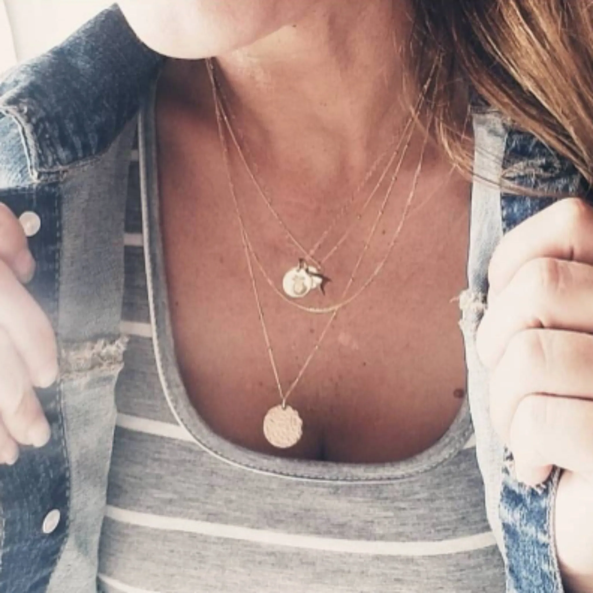 Custom Circle Name Disc Necklace - 1/2 Inch - Sterling, Gold, or Rose Gold