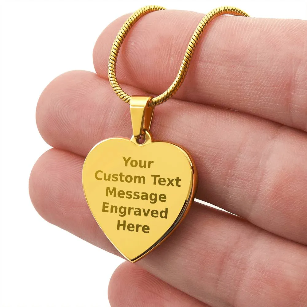 Custom Engraved Heart Necklace
