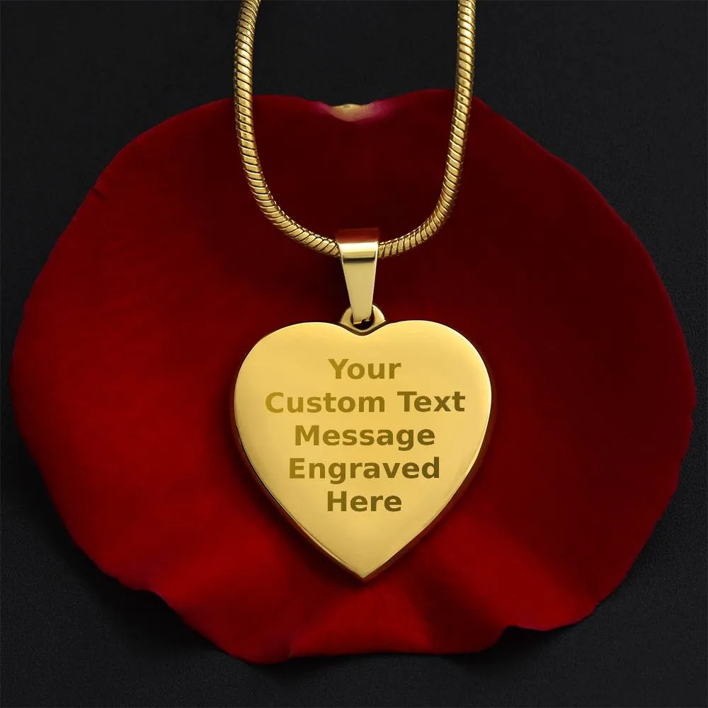 Custom Engraved Heart Necklace