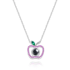 Custom Photo Projection Necklace Creative Apple
